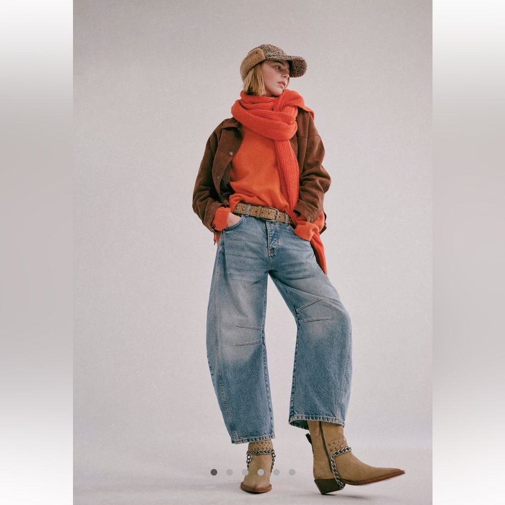 Free People Good Luck Barrel Jeans